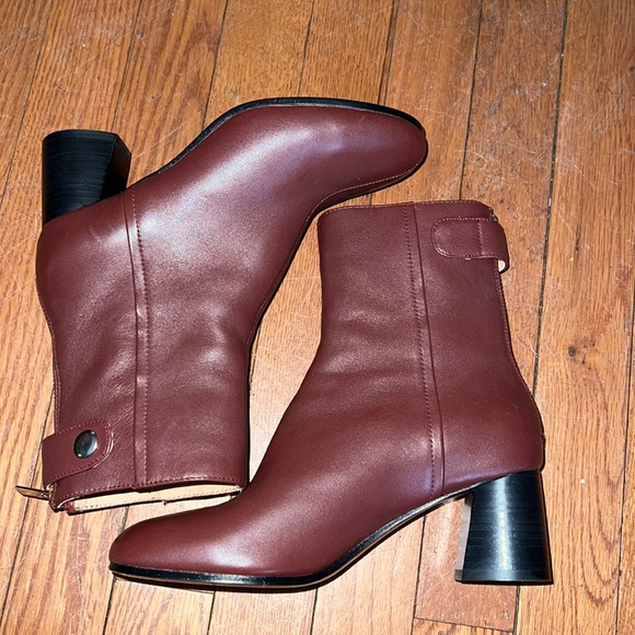Joie Jamet burgundy ankle boots. Size 6. Worn once. Back zip.. Gorgeous. - Picture 8 of 8